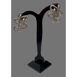 TANE Mexico Vintage Sterling Silver Earrings 925 – Modernist Pierced Posts 21g